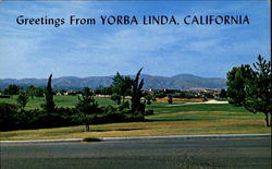 Greetings From Yorba Linda California Postcard Postcard