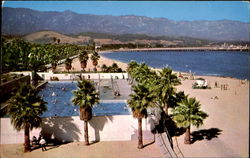 Los Banos Del Mar Municipal Swimming Pool Postcard