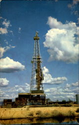 Drilling Rig Oil Wells Postcard Postcard