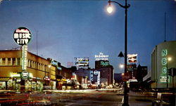 Looking Up Vine Street From Sunset Boulevard Postcard