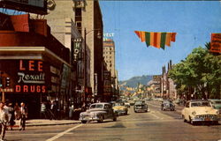 Hollywood Boulevard West From Highland Postcard