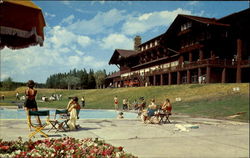 Swimming Pool Glacier Park Lodge Postcard