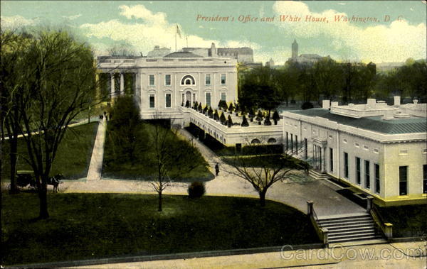 President's Office And White House Washington District of Columbia