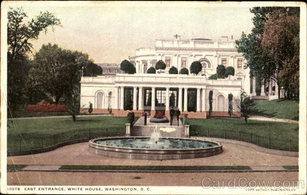East Entrance White House Washington District of Columbia