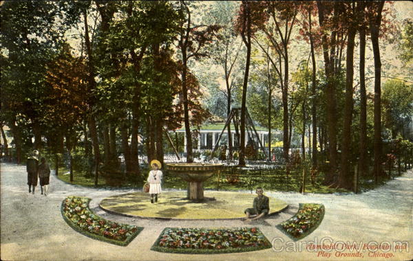 Humboldt Park Fountain And Play Grounds Chicago Illinois
