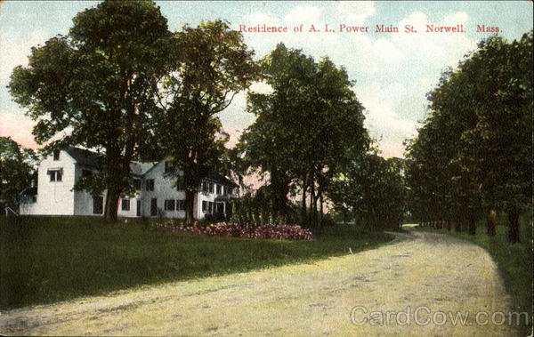 Residence Of A. L. Power Main St. Norwell Massachusetts