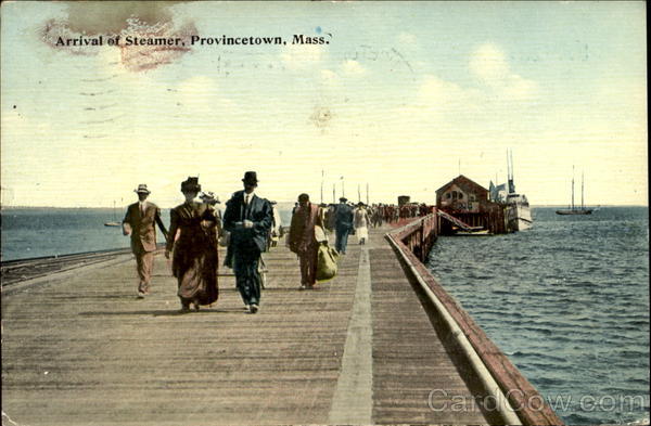 Arrival Of Steamer Provincetown Massachusetts