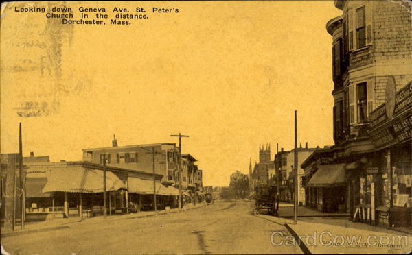 Looking Down Geneva Ave Dorchester Massachusetts