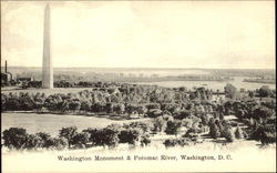 Washington Monument & Potomac River District Of Columbia Washington DC Postcard Postcard