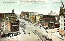 Pennsylvania Ave from Post Office Postcard