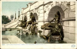 Neptune's Fountain Library Of Congress Postcard