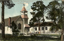 The Episcopal Church And Ridgewood Hall Postcard