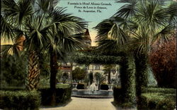 Fountain In Hotel Alcazar Grounds Postcard