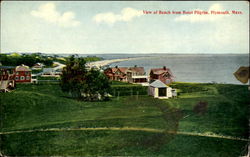 View Of Beach From Hotel Pilgrim Postcard