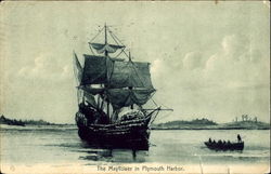 The Mayflower In Plymouth Harbor Postcard
