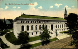 New Public Library Springfield, MA Postcard Postcard