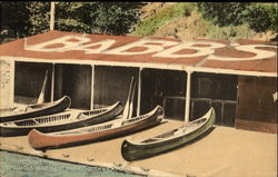 Canoe Livery Babb's Amusement Park Southwick, MA Postcard Postcard