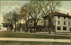 Main Street, Lowney Park Mansfield, MA Postcard Postcard