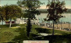 Boat Landing, Riverside Park Postcard