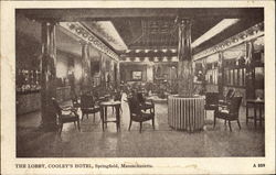 The Lobby Cooley's Hotel Postcard
