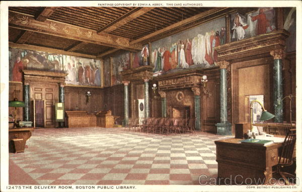 Boston Public Library Delivery Room Massachusetts