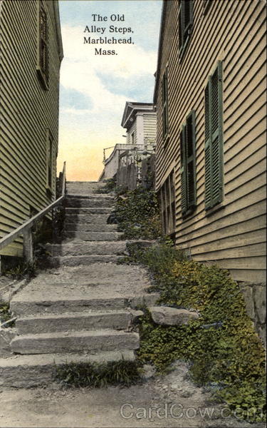 The Old Alley Steps Marblehead Massachusetts