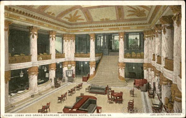 Jefferson Hotel Lobby And Grand Staircase Richmond Virginia