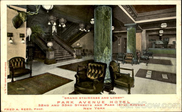 Park Avenue Hotel, 32nd and 33rd Streets and park Avenue New York