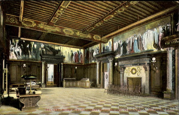 Public Library Delivery Room Boston Massachusetts