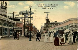 Kentucky Avenue From Boardwalk Postcard