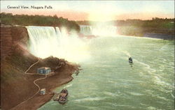General View Niagara Falls Postcard