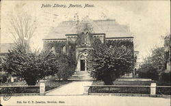 Public Library Newton, MA Postcard Postcard