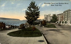 Riverside Drive And Hudson River Postcard