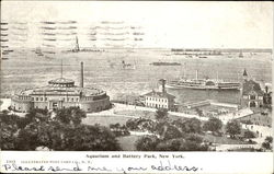 Aquarium And Battery Park Postcard
