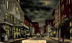 Great White Way At Night Postcard