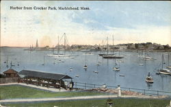 Harbor From Crocker Park Marblehead, MA Postcard Postcard