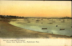 Harbor From Highland Ave. Marblehead, MA Postcard Postcard