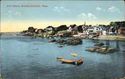 Fort Beach Marblehead, MA Postcard Postcard