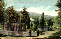 Bear Cage, Mountian Park Holyoke, MA Postcard Postcard