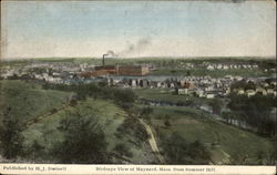 Birdseye View Of Maynard Massachusetts Postcard Postcard