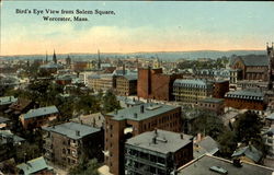 Bird's Eye View From Salem Square Postcard