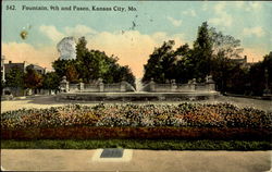 Fountain, 9th and Paseo Postcard