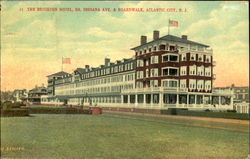 The Brighton Hotel, So. Indiana Ave. & Boardwalk Postcard