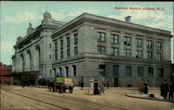 Railway Station Albany, NY Postcard Postcard