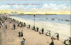 Chair Parade On The Boardwalk Postcard