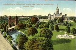 Bird's Eye View Of Bushnell Park Postcard