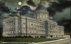 Minnesota State Capitol By Night St. Paul, MN Postcard Postcard
