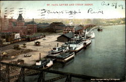 St. Paul Levee And Union Depot Postcard