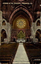 Interior Of The Cathedral Providence, RI Postcard Postcard