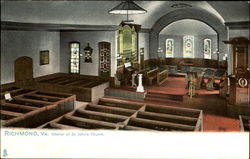 Interior Of St. John's Church Postcard